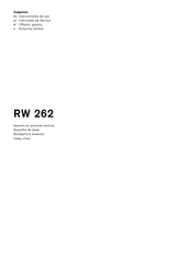 Gaggenau RW 262 Instrucciones De Uso