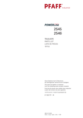 Pfaff Industrial POWERline 2545 Manual De Instrucciones