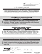 MSA V-FORM+ Instrucciones De Uso