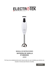 ELECTROTEK ET-BM400SS Manual De Instrucciones