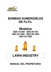 LAWN INDUSTRY QDX-20-1000 Manual Del Propietário