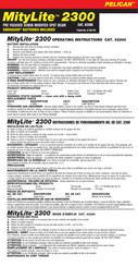 Pelican MityLite 2300 Instrucciones De Funcionamiento