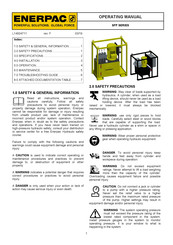 Enerpac SFP409M Manual De Instrucciones