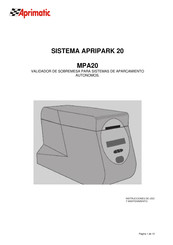 Aprimatic MPA20 Instrucciones De Uso Y Mantenimiento