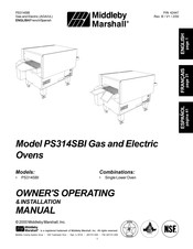 Middleby Marshall PS314SBI Manual De Instalación Y De Mantenimiento