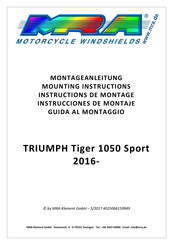 Mra TRIUMPH Tiger 1050 Sport 16 Instrucciones De Montaje