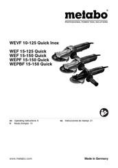 Metabo WEPF 15-150 Quick Instrucciones De Manejo