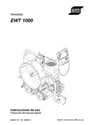 ESAB Versotrac EWT 1000 Instrucciones De Uso