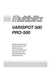 Multiblitz VARISPOT 500 PRO-500 Instrucciones De Uso