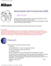 Nikon D3X Manual Del Usuario