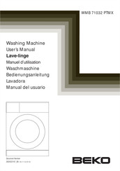 Beko WMB 71032 PTMX Manual Del Usuario