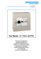 Nederman Fan Starter 18.5 PTC Manual De Instrucciones