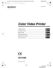 Sony UP-21MD Manual De Instrucciones