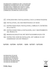 Sirius SCPSUTC9380S Instrucciones Para La Instalación, Uso Y Mantenimiento