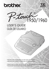 Brother P-touch 1960 Guía De Usuario