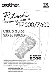 Brother P-touch 7600 Guía De Usuario