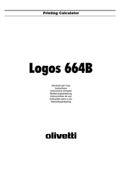 Olivetti Logos 664B Instrucciones De Uso