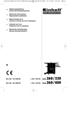 EINHELL NEW GENERATION NHM 260/400 Manual De Instrucciones