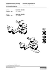 Franke AQUAMIX 76 12982 000492 Instrucciones De Montaje