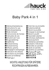 Hauck Baby Park Instrucciones De Manejo