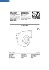 Vortice VORTICENT Serie Manual De Instrucciones