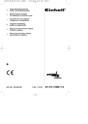 EINHELL BT-PO 1100/1 E Manual De Instrucciones