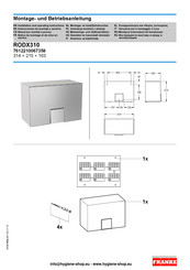 Franke RODX310 Instrucciones De Montaje Y Servicio