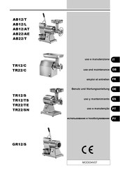 Tritacarne TR22/TE Manual De Instrucciones  Para Uso Y Mantenimiento