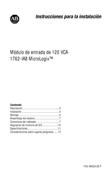 Allen-Bradley MicroLogix 1762-IA8 Manual De Instrucciones Para La Instalación, Uso Y Mantenimiento