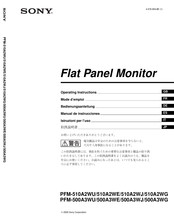 Sony PFM-510A2WU Manual De Instrucciones