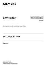 Siemens SCALANCE XR-500M Instrucciones De Servicio