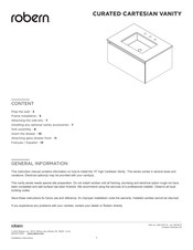 Robern 24279200SB00001 CURATED CARTESIAN Manual De Instrucciones