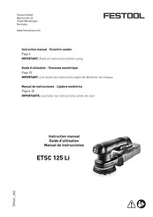Festool ETSC 125 Li Manual De Instrucciones