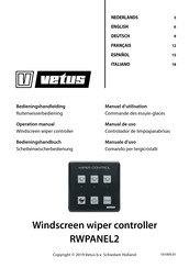 Vetus RWPANEL2 Manual De Uso