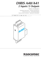 Socomec DIRIS A40 Instrucciones De Servicio