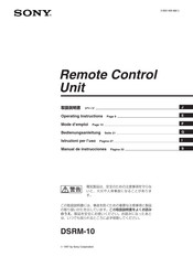 Sony DSRM-10 Manual De Instrucciones