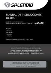 Splendid MASTER MVG TFI 7 Manual De Instrucciones De Uso