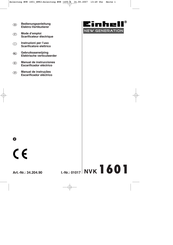 EINHELL NEW GENERATION NVK 1601 Manual De Instrucciones