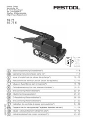 Festool BS 75 Instrucciones De Servicio