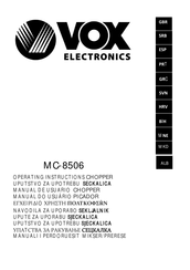VOX electronics MC-8506 Manual De Usuario