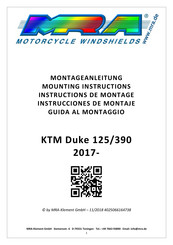 MRA KTM Duke 390 Instrucciones De Montaje