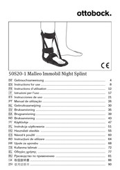 Ottobock 50S20-1 Malleo Immobil Night Splint Instrucciones De Uso