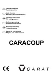 Carat CARACOUP Manual De Instrucciones