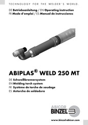 Abicor Binzel ABIPLAS WELD 250 MT Manual De Instrucciones