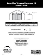 ShelterLogic Super Max Instrucciones De Ensamblaje