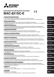 Mitsubishi Electric MAC-821SC-E Manual De Instrucciones