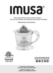 Imusa GAU-80340US Manual De Instrucciones