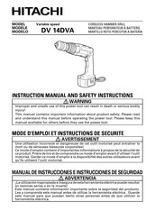 Hitachi DV 14DA Manual De Instrucciones