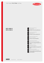 Fronius MTG 2100 S Manual De Instrucciones