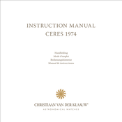 Christiaan van der Klaauw CERES 1974 Manual De Instrucciones